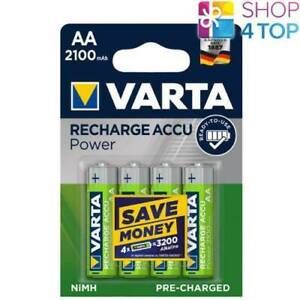 4 VARTA Recharge Battery Power Aa HR6 Batteries 1.2V 2100mAh Nimh Aa Stilo New