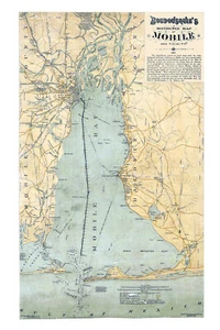 1889 Karte von Mobile Bay Alabama - Bild 1 von 4