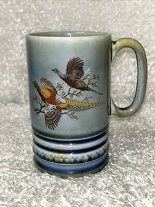 Vintage Wade Ireland Porcelain Stein Mug Music Box My Wild Irish Rose Pheasants - Picture 1 of 8