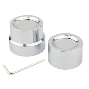 2x Cubierta de eje cromada Cubierta de eje trasero Tapa de tuercas Cubierta para Harley 883 - Imagen 1 de 4