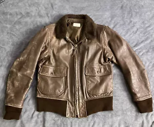 Vintage G-1 Bomberjacke US Militär Herren 42 Flyer Zwischenflug Leder - Bild 1 von 16