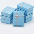 500 Paper Jewelry Boxes Gift Cases Ribbon Bowknot Pendant Necklaces Bracelet Box