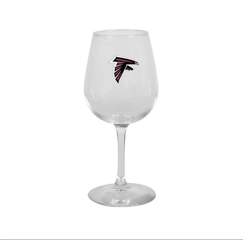 Four (4) Atlanta Falcons 12oz. Stemmed Wine Glass Cover