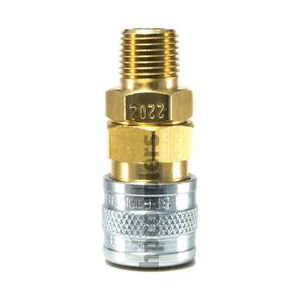 Presa sgancio rapido 1/8" MPT accoppiatore ottone spegnimento unidirezionale 2202 NUOVO tubo aria - Foto 1 di 3