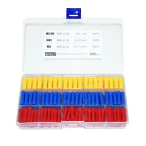 200PCS Butt Splice Connectors Kit - Insulated Crimp Terminals 10-22 AWG - Picture 1 of 12