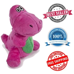 GoDog Just For Me T-Rex Squeaky Plush Dog Toy, ChewGuard Technology-Pink, Mini - Picture 1 of 6