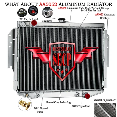 Radiador de 4 filas para Chrysler Cordoba/Dodge Aspen Plymouth Volare 5,9 L 1976-1989. Foto 1 de 4