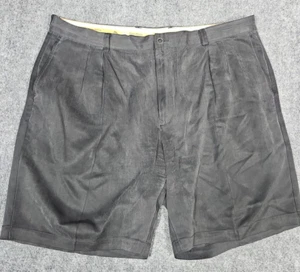 Tommy Bahama Black Silk Blend Pleated Front Shorts Men’s Size 40 Tropical Beachy - Picture 1 of 7