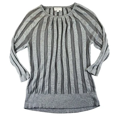 JOSEPH A. Womens 1X Silver Gray Metallic Tunic Stretch Party Slinky Lightweight - Image 1 of 4