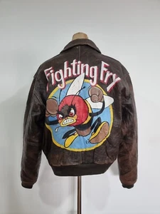 Chaqueta de cuero militar de vuelo de colección AVIREX A-2 USAAF 307th Fighter Squadron Segunda Guerra Mundial - Imagen 1 de 8