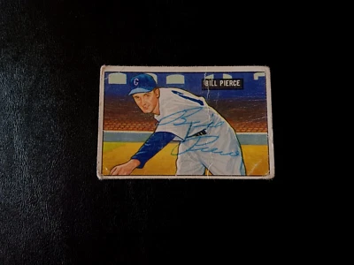 Bill Pierce Autographed 1951 Bowman Baseball Rookie White Sox Card #196 Auto 50s - Image 1 of 2