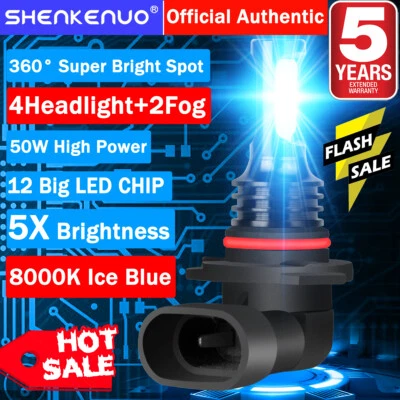 For Ford Escape 2017-2020 - 6X LED Headlight High Low Beam + Fog Light Bulbs HKL - Image 1 of 4