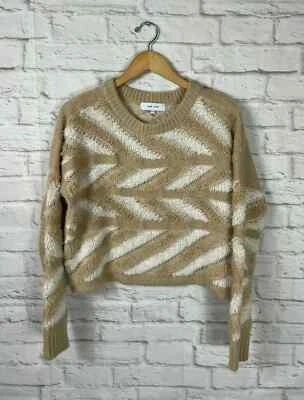 JOHN + JENN Tan and White textured Sweater Size Medium - Image 1 of 4