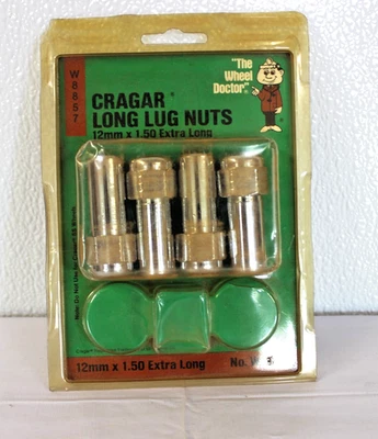 4 pc "The Wheel Doctor" Cragar Long Lug Nuts 12mm x 1.50 Extra Long W8857 - Image 1 of 4