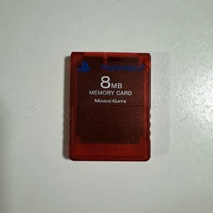 Tarjeta de memoria genuina Sony Magic Gate PS2 PlayStation 2 8 MB SCPH 10020 roja transparente - Imagen 1 de 5