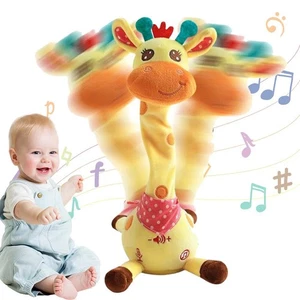 Dancing Talking Giraffe Toy Stuffed Toy Repeating What You Say Gifts for Kids// - Picture 1 of 13