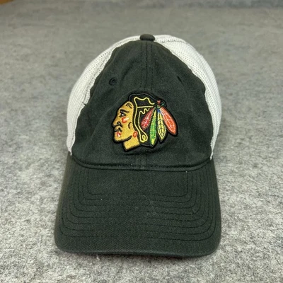 Chicago Blackhawks Gorra Flexible Para Hombres Grande NHL Hockey Camionero Reebok Deportes Logo Foto 1 de 4