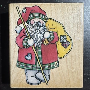 Estampilla de goma Country Santa A1441H montaje en madera estampida de goma - Imagen 1 de 6