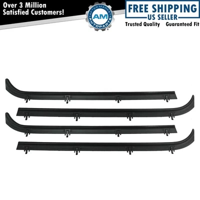 Window Sweeps Felts Seals Weatherstrip Kit Set of 4 for 71-96 Chevy GMC Van - Image 1 of 2