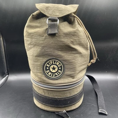 Kipling Camera Backpack SLR Lens Bag Brown 2 section w draw string stealth Nice - Image 1 of 4