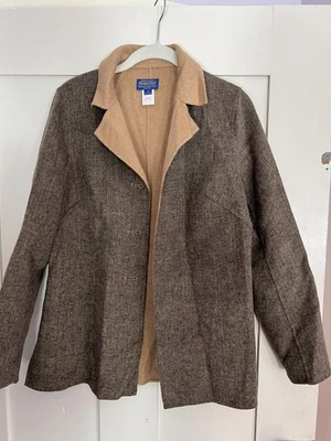 Chaqueta Blazer Vintage Pendleton Mujer S Lana Marrón Camel Imperfección  Foto 1 de 4
