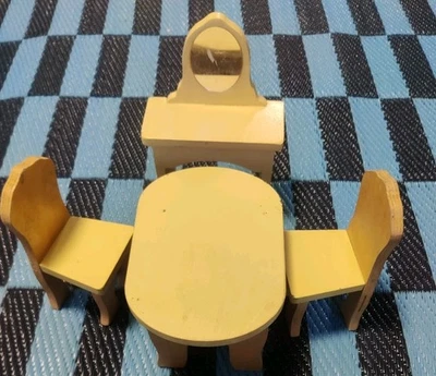 Kid Kraft Wooden Doll House Furniture Table & Chairs Coffee Table Vanity - Image 1 of 4