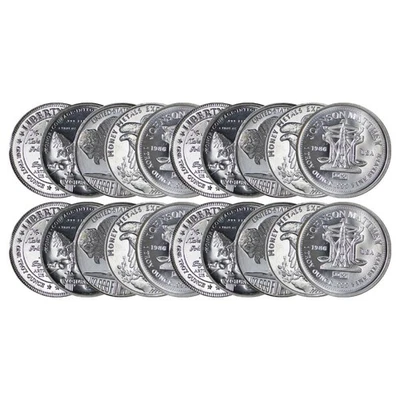 Ronda de plata de 1 oz (estado variable, cualquier moneda - lote de 20) marca aleatoria Foto 1 de 3