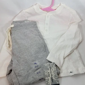 Tommy Bahama Kids Top & Pants Set White Gray Size XS (4) - Picture 1 of 3