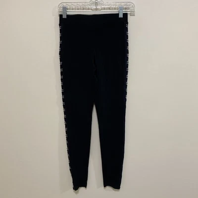 Express NWT XS Open Hooked Sides Black Leggings Cotton Blend - Image 1 of 4