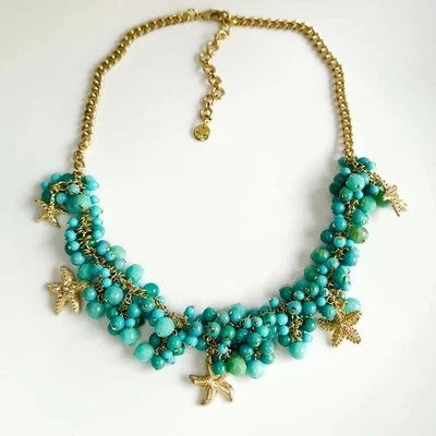 Collar de 18" Talbots Cuentas Babero Distintivo Regalo Elegante Mujer Fiesta Vacaciones Joyería Foto 1 de 4