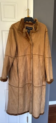Centigrade Outerwear Brown Faux Suede Vintage Penny Lane Style Coat Size M - Image 1 of 4