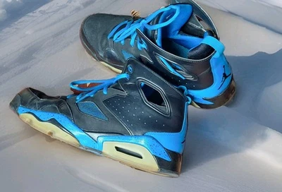 Nike Air Jordan Flight Club 91 Masculino 12 Preto Neo Turquesa Lance Back GUC OBO - Imagem 1 de 4