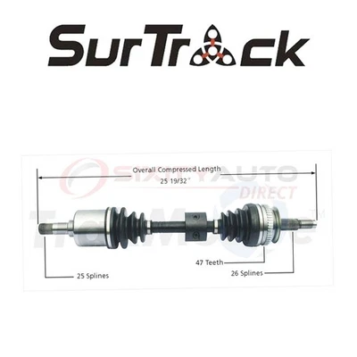 SurTrack CV Axle Shaft for 1991-1992 Dodge Caravan 2.5L 3.3L L4 V6 - hn — 第 1/4 张图片