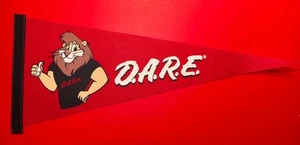 DARE Pennant Drug Abuse Resistance Education Vtg 1990's 90's Police Sheriff Red - Picture 1 of 8