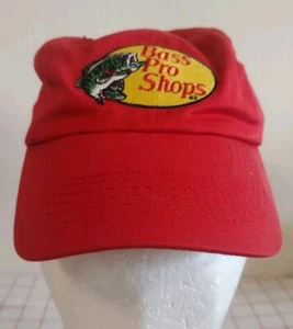 Bass Pro Shops Trucker Cap Hat Red Youth Adjustable Snapback Embroidered  - Picture 1 of 6