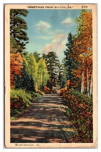 Greetings From Wilton Maine Secluded Rural Lane Road Bryan Ohio - Picture 1 of 2