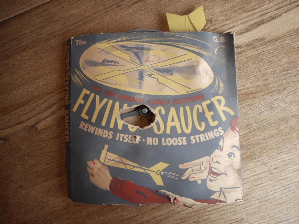 Vintage Toy G.B. Flying Saucer Geo. Borgfeldt Corp New York, NY AS IS 50's ? - Image 1 of 4