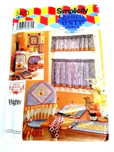 Simplicity 5820 KITCHEN PROJECTS (9) fabric pattern 2002 Uncut Shirley Botsford - Picture 1 of 11
