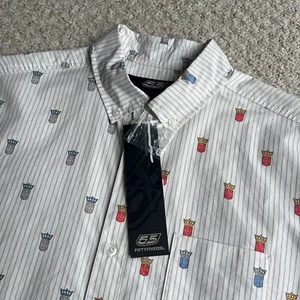 55DSL Diesel Shield Pattern Shirt Long Sleeve Mod Mens - BNWT - Size Large - Picture 1 of 14