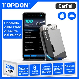 TOPDON CarPal-E Dispositivo diagnostico OBD2 per auto Tutti i sistemi Scanner  - Foto 1 di 9