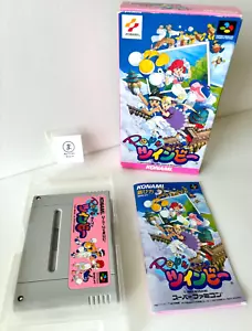 POP'N TWINBEE Super Famicom SNES With Box & Manual Konami Japan Import - Picture 1 of 19