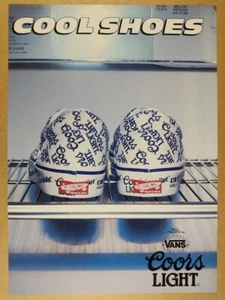 1990 Vans Coors Light Collab Shoes vintage print Ad - Picture 1 of 1