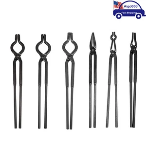 Anfänger Schmied Schmiedezange Set 1/4 Flachbacken, Pick Up, Scroll, V-Bit Zange (6 Stück) - Bild 1 von 7