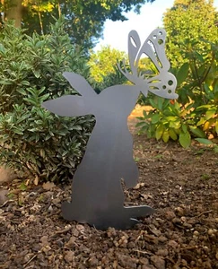 CONEJO CONEJO Plantadora Picos Estaca Metal Jardín Adorno Pascua Decorativo Regalo 3 - Imagen 1 de 4