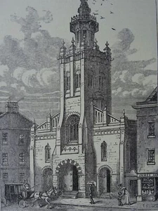 Edinburgh ST. AUGUSTINE'S CHURCH Original Victorian Print c1881 - Picture 1 of 2