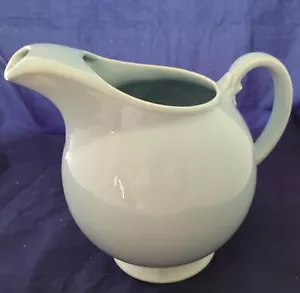 Vtg Taylor Smith Taylor Lu-Ray Pastels Blue Footed Ball Pitcher Ice Lip VGC! - Picture 1 of 12