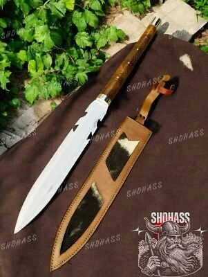 Lanza larga personalizada de 30" hecha a mano lanza vikinga mejor regalo hecho a mano para vikingos Foto 1 de 4