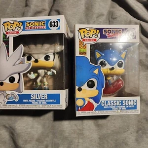 Funko Pop! Sonic Clásico 30 Aniversario 632 y Plata 633 Nuevo - Imagen 1 de 5