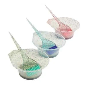 2pcs Hair Dye Bowl & Brush Set – Glitter Color Mixing Tools for Salon or Home Us - Picture 1 of 15
