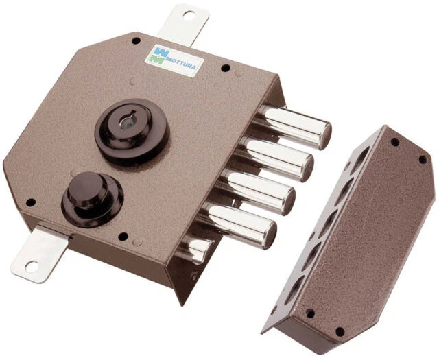 Mottura 30.630 Serratura Triplice Destra per Cilindro a Pompa - Vernicata
